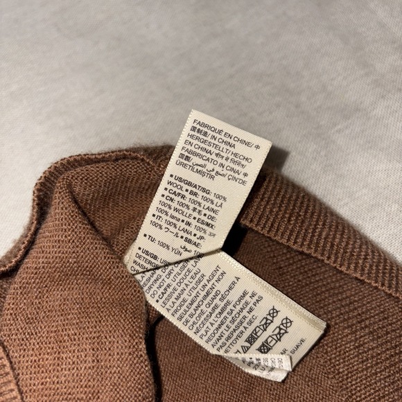 Goodthreads Men's 100% Merino Wool V-Neck Sweater Brown Long Sleeve Size XXL - Picture 6 of 7